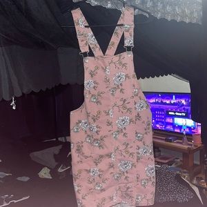 Overall short dress